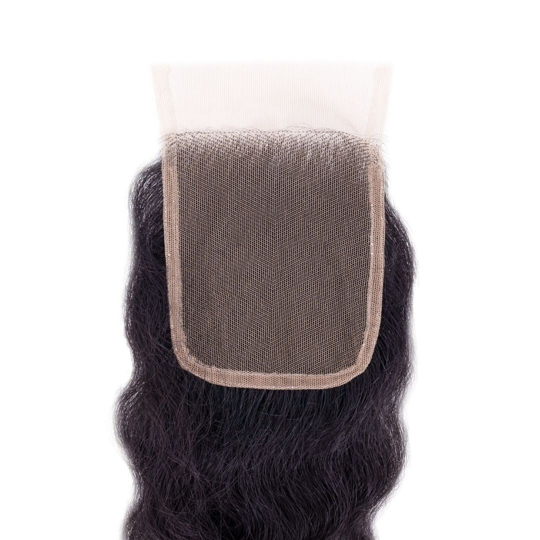 Raw Indian Curly Closure 4x4