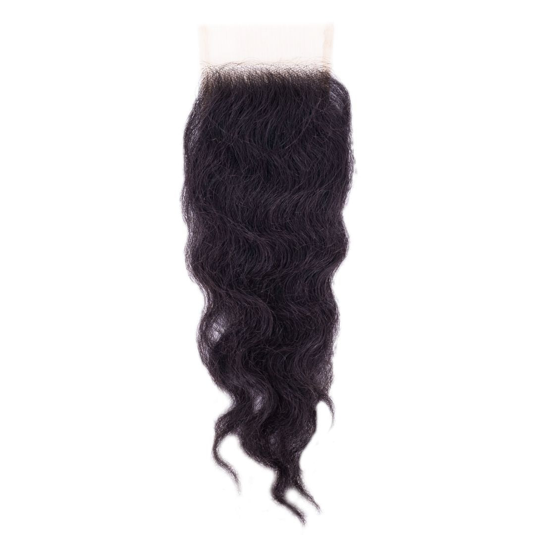 Raw Indian Curly Closure 4x4